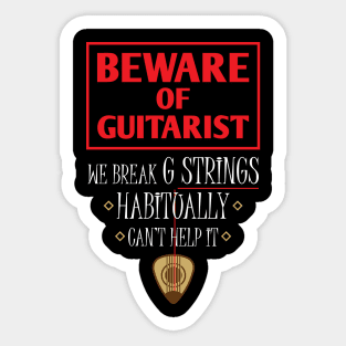 Funny Guitar Humor - Guitar Jokes Sticker